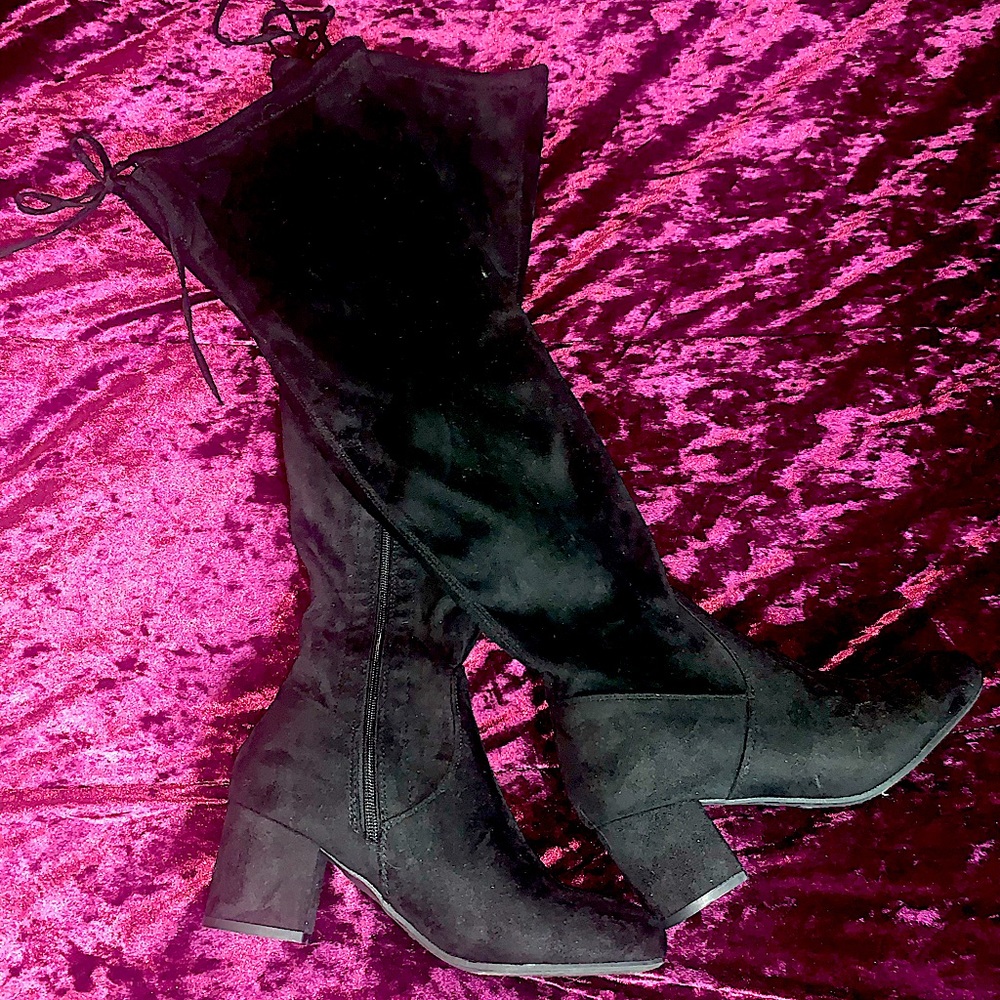 Thigh High Black booties